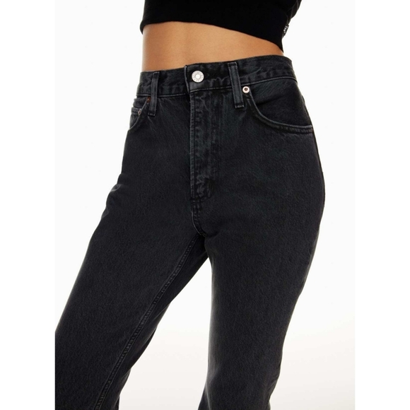 AGOLDE Vintage Boot Jeans Mid Rise Wide Leg Flare Percolate Black 31 Aritzia - Picture 7 of 13